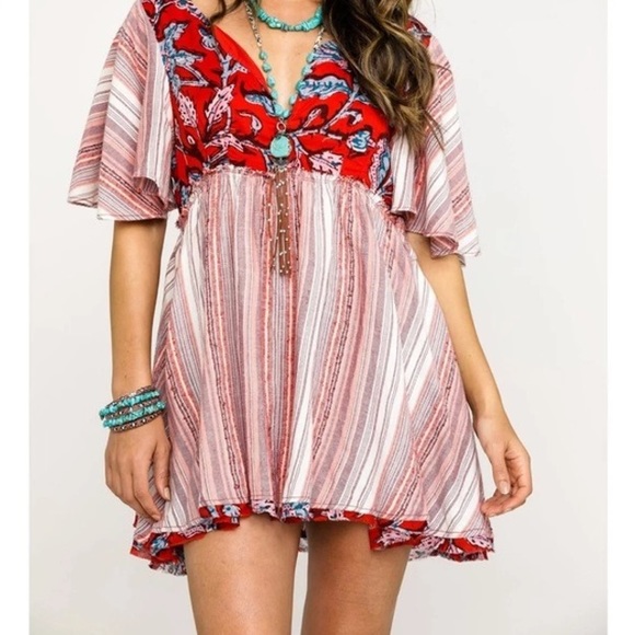 Free People Tops - Free People Under the Sun Tunic Top - Red